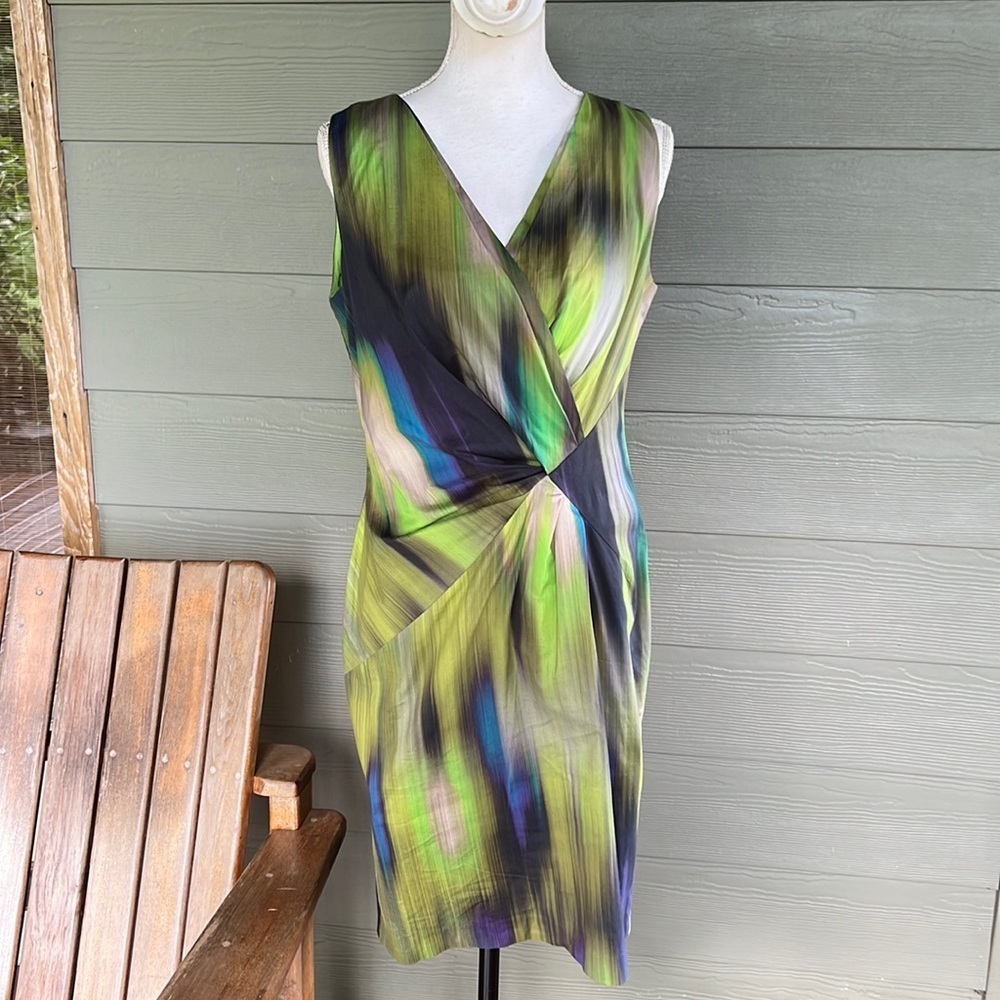Lafayette 148 New York Watercolor Striped Dress